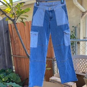 Stylish Blue and Gray Men's Jeans